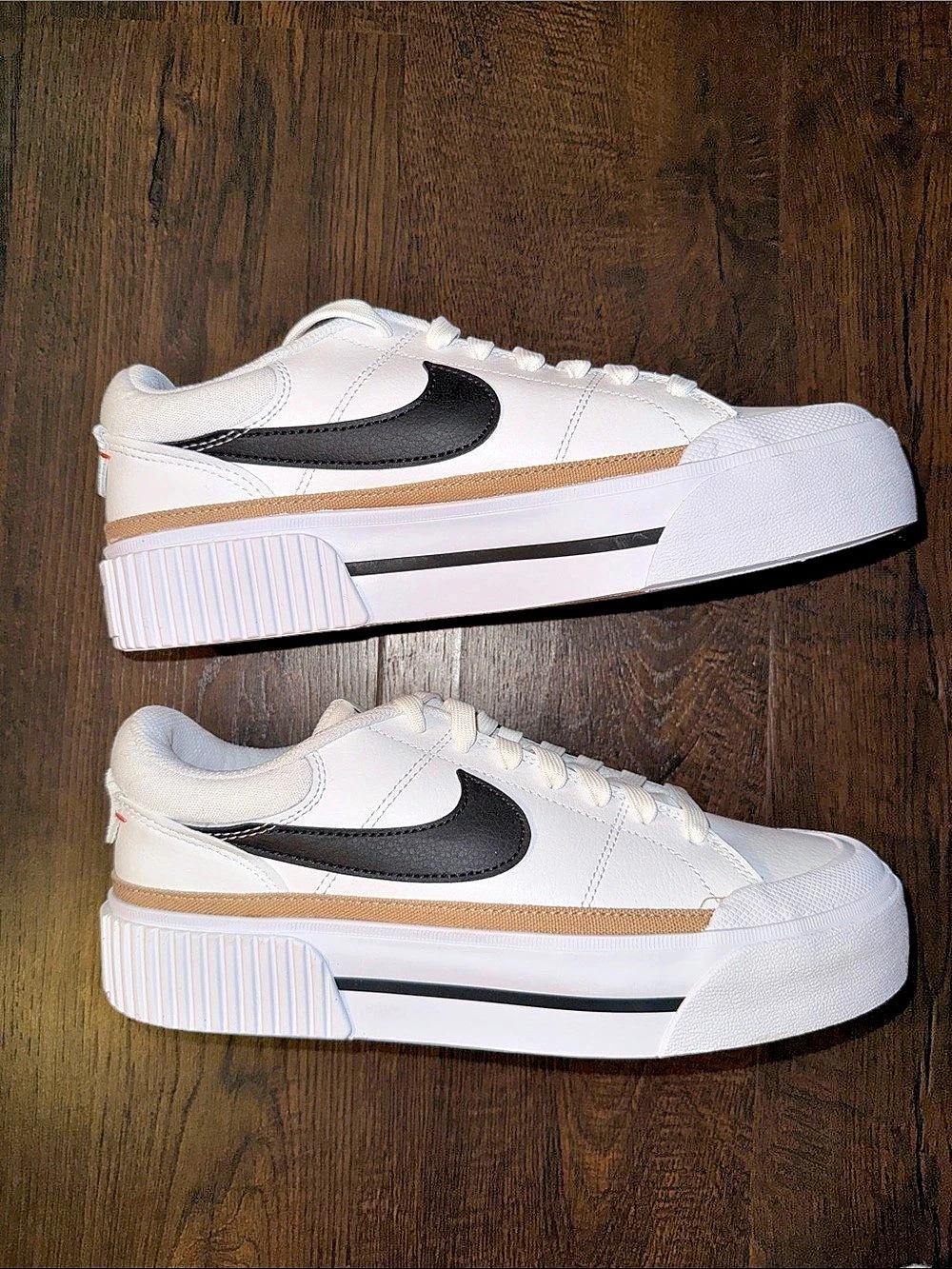 Nike Court Legacy Sneakers White & Black NEW - Picture 2 of 6